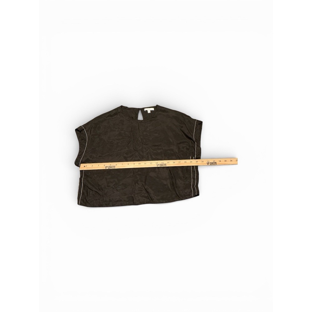 miou muse Short Sleeve Buttery Soft Boxy Slightly Crop Top Black Size Small - Picture 6 of 10